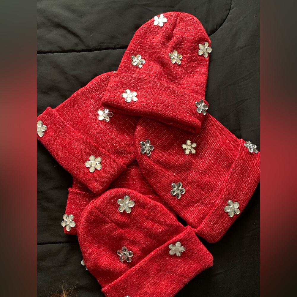 Red Flower Beanie